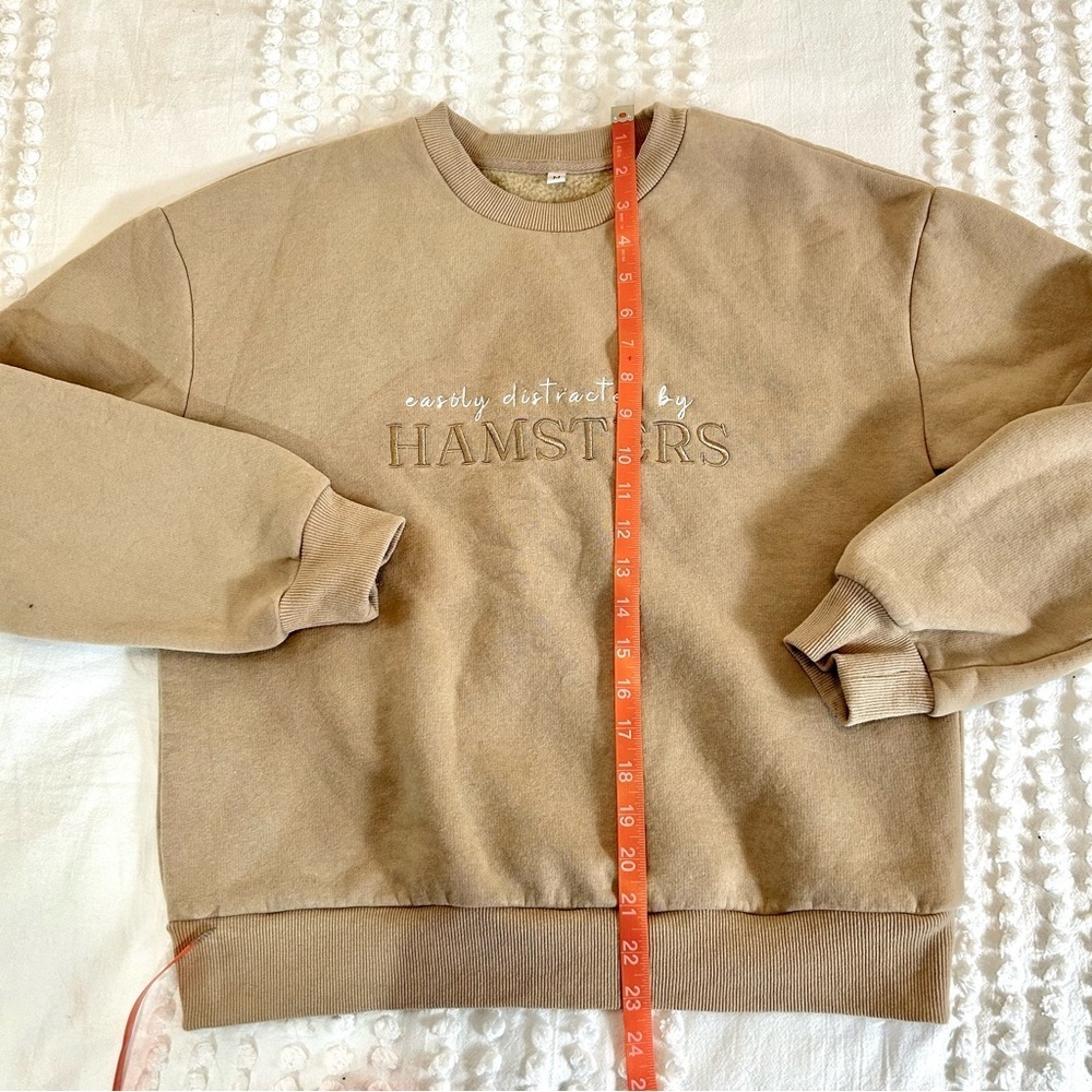 Tan Hamster Sweatshirt Size M - Picture 6 of 9